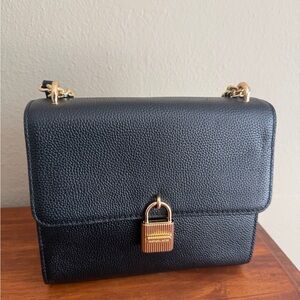 Michael Kors Black Crossbody Bag with Gold Accents